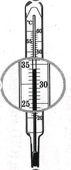 По шкале Цельсия определена температура некоторого предмета. Показания термометра представлены на ри