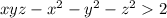 xyz - x^{2} - {y}^{2} - {z}^{2} 2