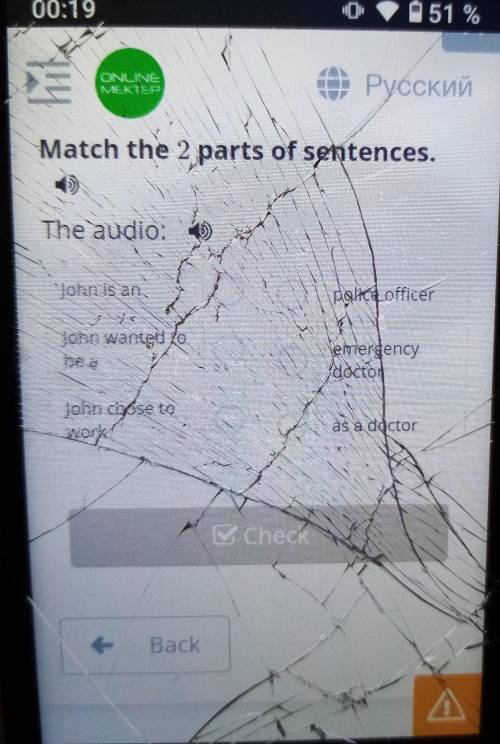 Match the 2 parts of sentences. The audio:John is anpolice officerJohn wanted toemergencydoctonjena