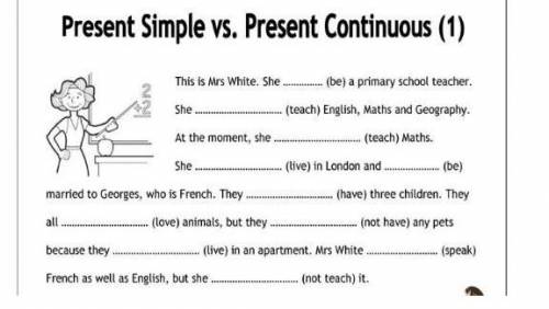 Present simple vs present continuous (1)​