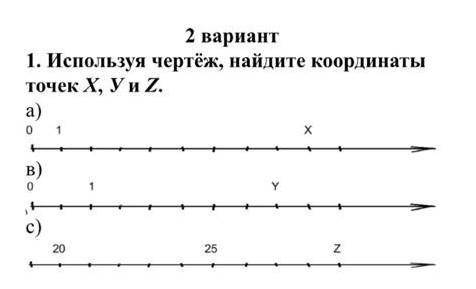 Используя чертёж, найдите координаты точек X, Y, Z​