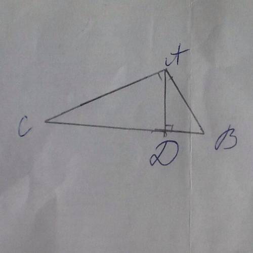 Дано треугольник ABC AC=10 см АD=6cm AB=?