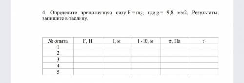 Лабораторная работа. определение модуля упругости (модуля Юнга) резины. Решить надо таблицу.