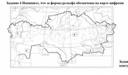 Напишите, что за формы рельефа обозначены на картах цифрами. Например: 1. Туранская низменность. ​