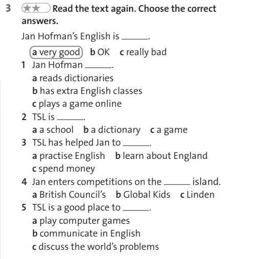 ** Read the text again, Choose the correct answers.​