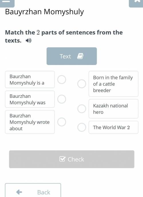 Match the 2 parts of sentences from the texts.​