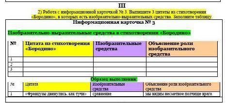 Изобразительно выразительные средства в стиле Бородино