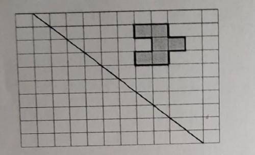 Нарисуй фигуру, симметричную заштрихованной фигуре относительно данной прямой.​
