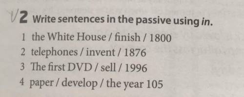 Write sentences in the passive using in