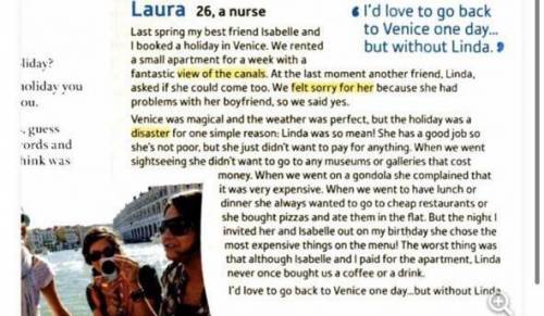 2 READING &SPEAKING a ) Read about Joe's and Laura's holidays. Find the answers to questions 1-