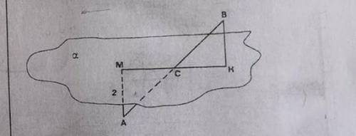 Дано:MK - проекція відрізка AB на площину альфа , AM=2 AC=4CB Знайти:BK​