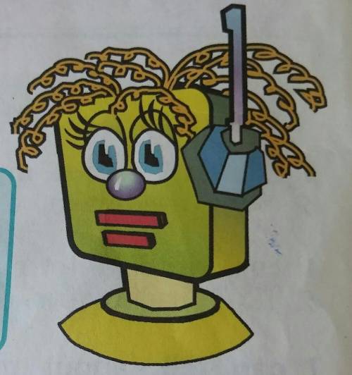 This is a robot-girl. Her name is Zizi. Her head is round/square. She has long/short hair. Her hair