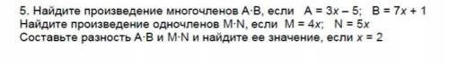 Найдите произведение многочленов и одночленов очень надо!1!​