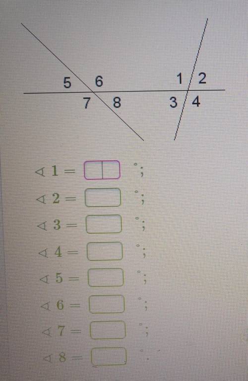 Геометрия 7 класс Заранее Известно, что угол 1 = 148°, угол 5 = 32°Вычисли все углы​