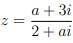 Найдите действительные числа a, для которых Arg(z) = π/4, где z = a + 3i / 2 + ai