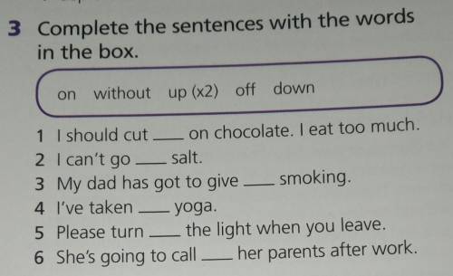 Complete the sentences with the words in the box. ​