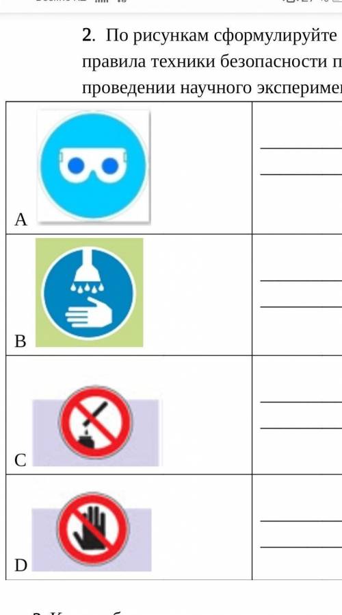 По рисункам сформулируйте правила техники безопасности при проведении научного эксперимента​