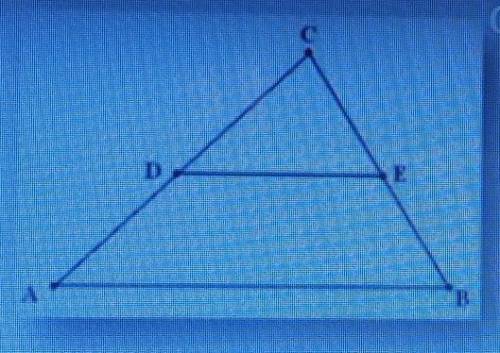 DЕ - средняя линия треугольника ABC. сторона AC=12 см, а BC = 10 см. Найдите длину сторон АD, DС c B