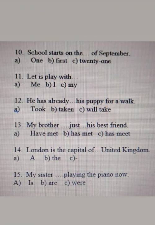 Нужно выбрать правильный вариант ответа a, b, c Это олимпиада по английскому языку ​
