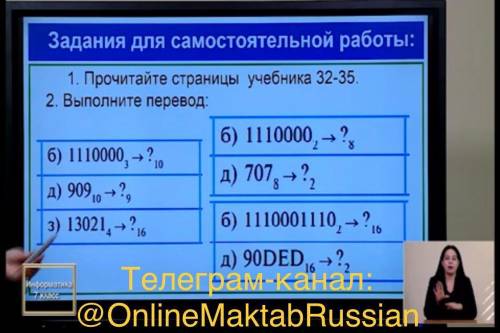 Сделать перевод по информатике