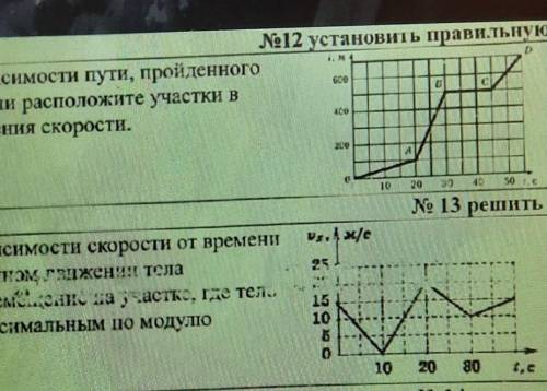 Физика, 10 класс, можете Номер 12: по графику зависимости пути , пройденного телом, от времени распо