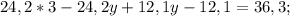 24,2*3-24,2y+12,1y-12,1=36,3;