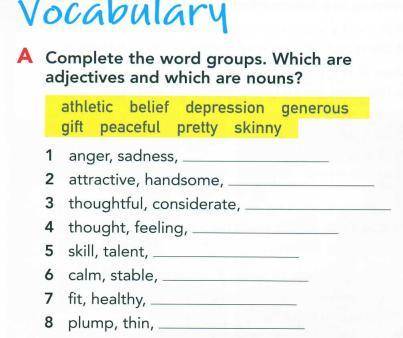 Complete the word groups.