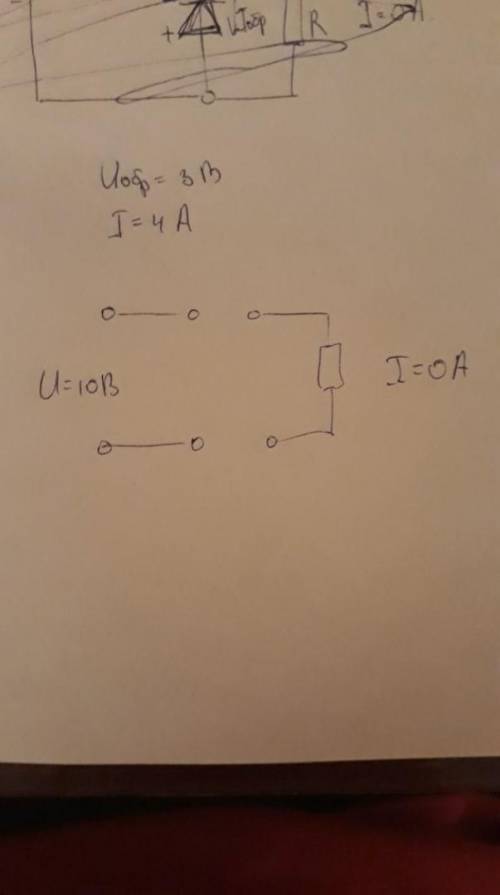 составить цепь с диодами учитывая то, что ток в цепи равен 0, нужно учитывать еще то, что дано uобр(