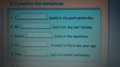 Complete the sentences