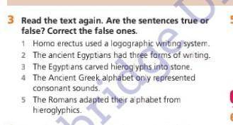 Read the text again.Are the sentences true or false ? Correct the fales ones​