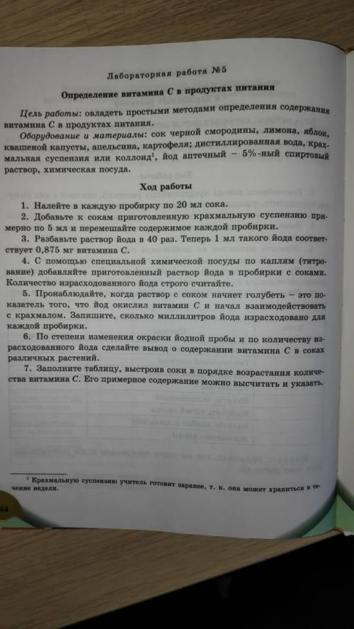 Лабораторная работа номер 5 Определение витамина С в продуктах питания Цель работы: овладеть простым