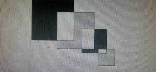 На рисунке слева направо изображены пересекающиеся квадраты со сторонами 12, 9, 6, 3 соответственно.