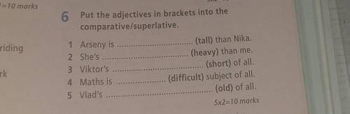 Put the adjectives in brackets into the comparative/superlative ​