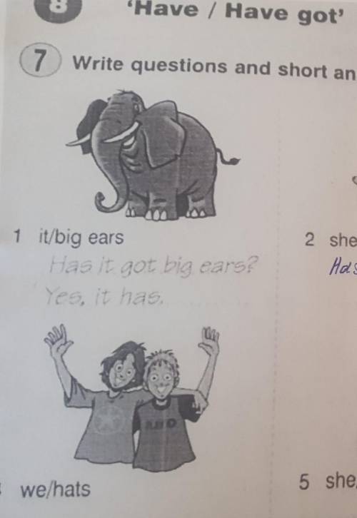 WV Pite questions and short answers as in the example. f_big earsdas it got big ears?25, it has2 she