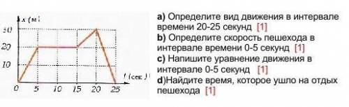 9. На рисунке изображен график зависимости пройденного пешеходом пути от времени движения.​