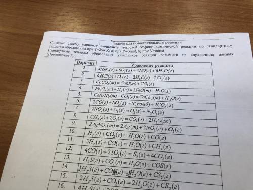 4nh3(г)+5O2(г)=4NO(г)+6H2O(г), 4hcl(г)+o2(г)=2h2o(г)+2cl2(г) тепловой эффект Т=298 а)при P=const, б)