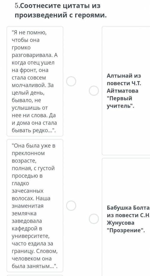 5.соотнесите цитаты из произведений с героями. я не помню, чтобы она громко разговаривала. а когда