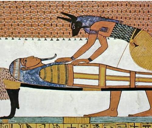 Рассмотрите иллюстрацию. Расскажите о религиозных верованиях Древнего Египта, используя термины тоте