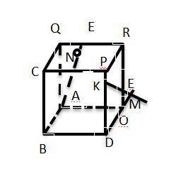 Задание 1. На рисунке изображен куб. Назовите: а) плоскости, в которых лежат прямые BC, KE, DM, EA,
