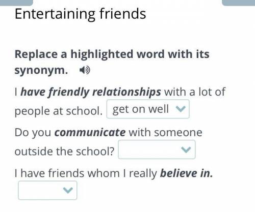 Replace a highlighted word with its synonym. I have friendly relationships with a lot of people at s