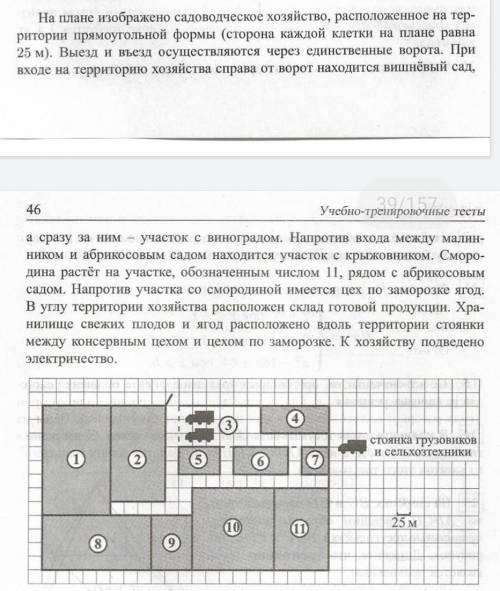 1.Найдите суммарную площадь участков занятых плодово ягодными культурами ответ дайте в гектарах. 2.