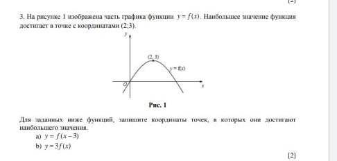 На рисунке 1 изображена часть графика функции y=f(x). Наибольшее значение функция достигает в точке
