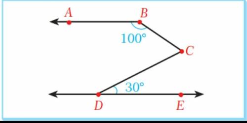 Enter your elaboration here: In the diagram AB//DE . Find m\angle BCD m∠BCD