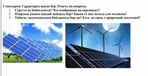 1. Что изображено на картинке? 2. Какая от них польза для человека?3. Есть ли связь с природной экол