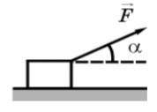 Брусок движется с постоянной скоростью по горизонтальной поверхности под действием силы F (см. рисун