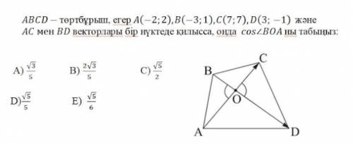 Если ā=(3;v6), b=(-2;-v6), найдите длину ā-b вектора.2. ABCD - в прямоугольной трапеции: AD = 13 см,