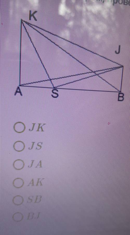 Перпендикуляром проведённым Из точки j к прямой AS является​