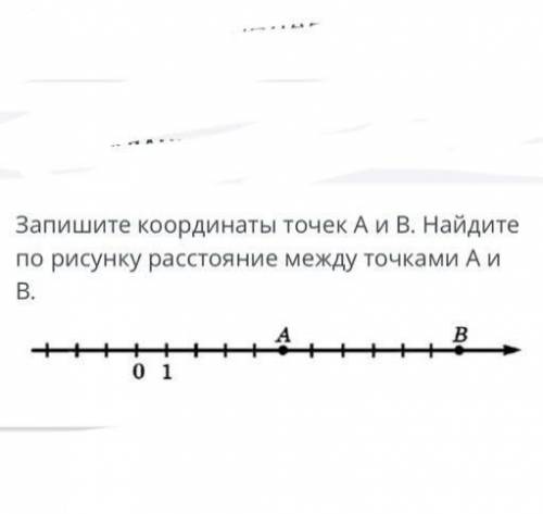 Запишите координаты точек А и В.Найдите по рисунку расстояние между точками А и В