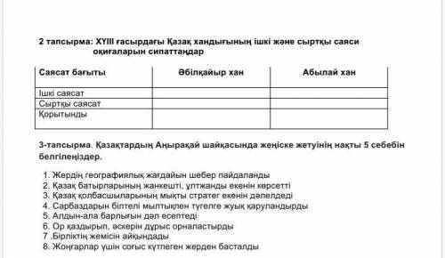 Казакстан тарих ТЖБ 7класс​