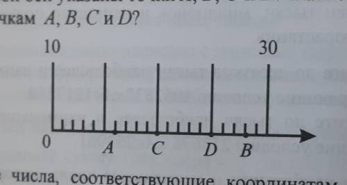 117) На числовой оси указаны точки A, B, C и D. Какие числа соответ- ствуют точкам A, B, C и D?1030о